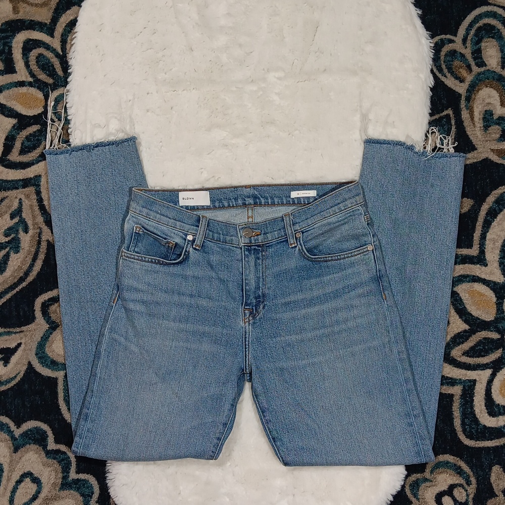 BLDWN denim modern slim Lucca light wash high rise jeans